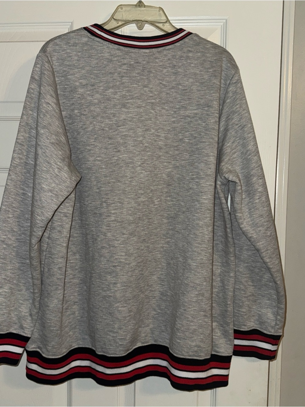 Hello Kitty Grey Top with Black, White and Red Striped Trim - Picture 4 of 4